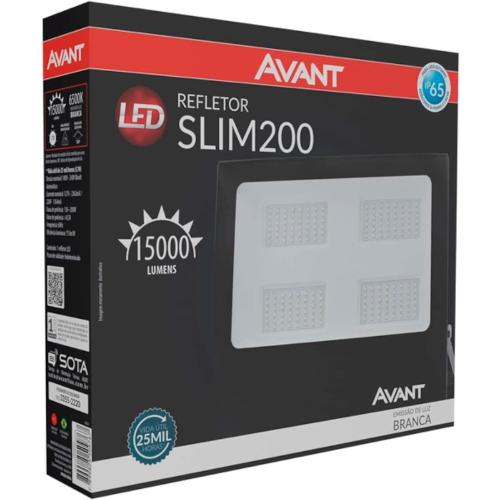REFLETOR LED = SLIM - 200W/6500K - AVANT