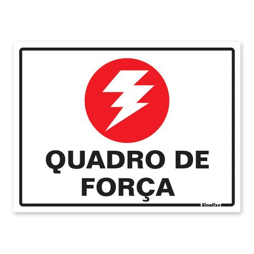 PLACA POLIESTIRENO QUADRO FORÇA - 15x20cm - SINALIZE