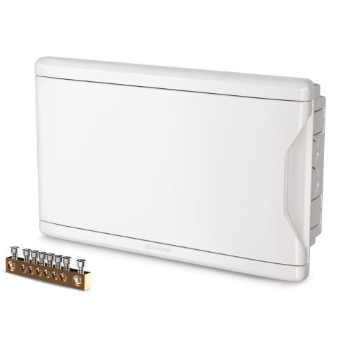 QUADRO DISTRIBUIÇÃO = BR = EMBUTIR - 12/9 (DIN/NEMA) C/ BARRAMENTO 1278 - KRONA