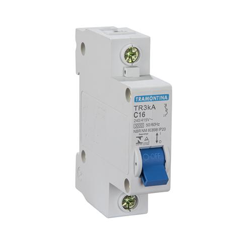 DISJUNTOR DIN CURVA = C = UNIPOLAR - 1 X - TRAMONTINA ELETRIK