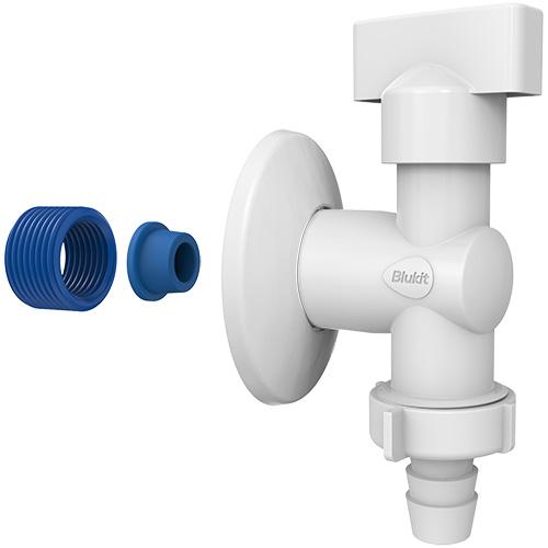 REGISTRO ESFERA MAQUINA DE LAVAR BRANCO - 1/4 VOLTA - 91527 - BLUKIT