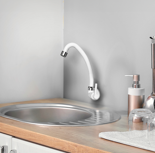 TORNEIRA COZINHA - PAREDE MOVEL - LAGUNE - BRANCA - VIQUA