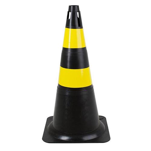 CONE PRO SAFETY = PRETO/AMARELO = 0,70cm - DELTAPLUS