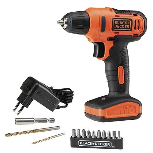 FURADEIRA/ PARAFUSADEIRA 3/8 -BIVOLTS - BATERIA 12V LITION - BLACK DECKER