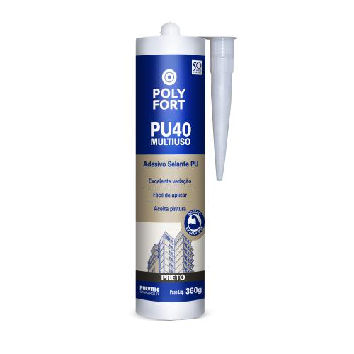 ADESIVO PU40 - PRETO MULTIUSO - 360gr - PULVITEC