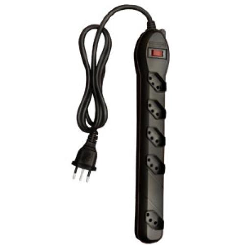 FILTRO LINHA - PRETO 5 TOMADAS 1,20m QFL5 - QUALITRONIX
