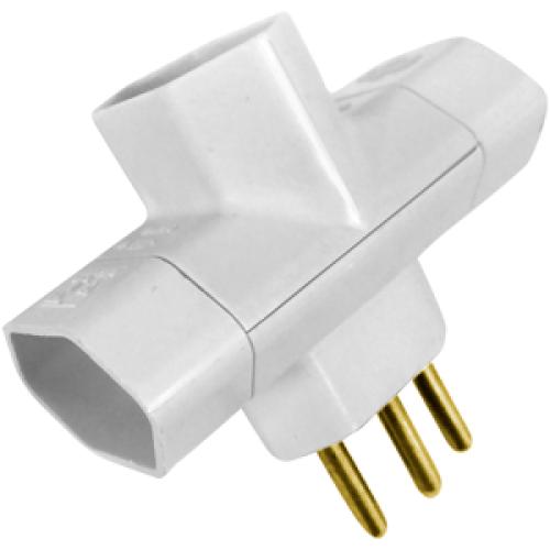 PINO 3 SAIDAS 3P - 10A BRANCO 12270 - ILUMI