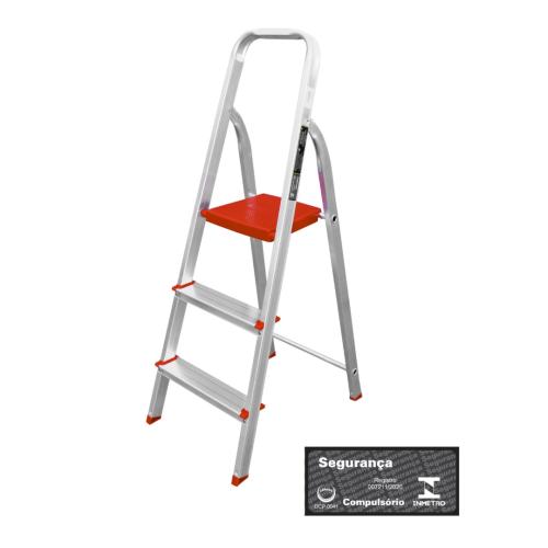 ESCADA ALUMINIO - 03 DEGRAUS - BOTAFOGO