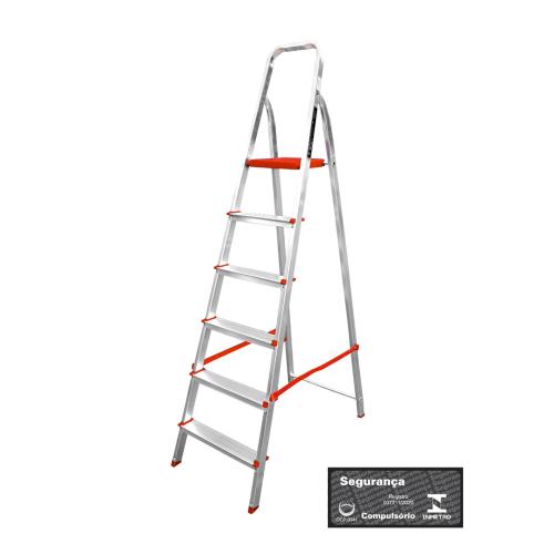 ESCADA ALUMINIO - 06 DEGRAUS - BOTAFOGO