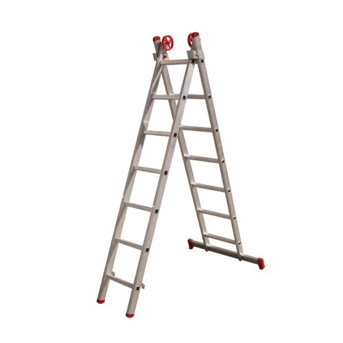 ESCADA ALUMINIO EXTENSIVA - 7x2 DEGRAUS - 616 - BOTAFOGO