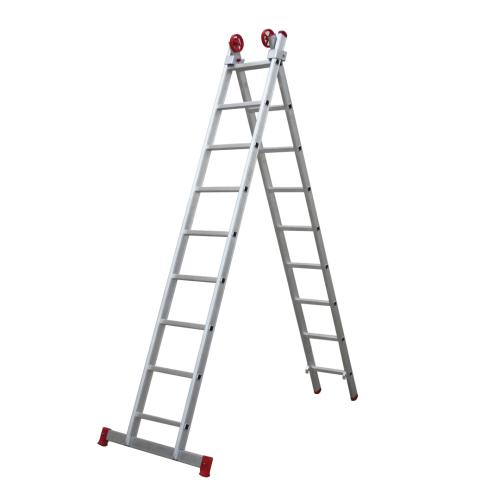 ESCADA ALUMINIO EXTENSIVA - 9x2 DEGRAUS - 618 - BOTAFOGO