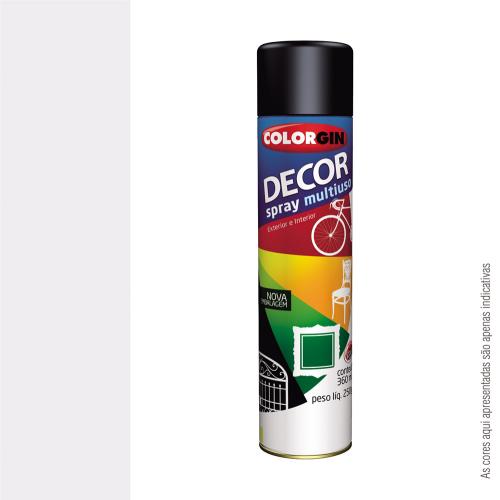 TINTA SPRAY DECOR 360ML - BRANCO FOSCO - COLORGIN