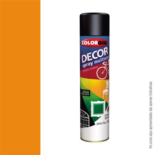 TINTA SPRAY DECOR 360ML - LARANJA - COLORGIN