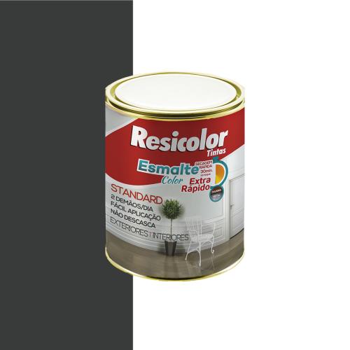 ESMALTE EXTRA RAPIDO ALTO BRILHO 1/4 =900ml - PRETO - RESICOLOR