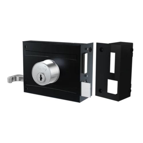 FECHADURA PORTÃO SOBREPOR - 45mm PRETO FOSCO 701 - STAM