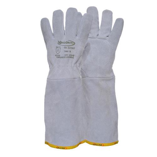 LUVA RASPA COURO - PUNHO 15cm - VALCAN