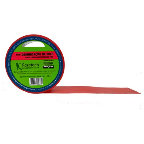 FITA DEMARCAÇÃO SOLO - VERMELHA 48x14m - KORETECH