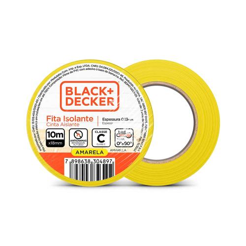 FITA ISOLANTE - 10m (18x0,13mm) AMARELO - BLACK DECKER