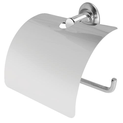 PAPELEIRA COM TAMPA - CROMADA - REAL METAIS