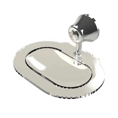 SABONETEIRA CROMADA ACRILICA - TRANSPARENTE - REAL METAIS