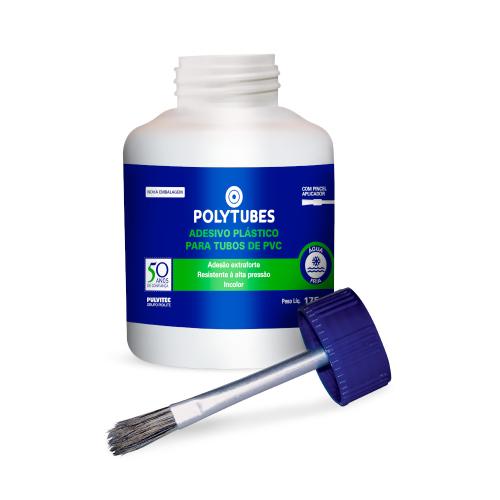 ADESIVO PVC 175g POLYTUBES - C/ PINCEL - PULVITEC