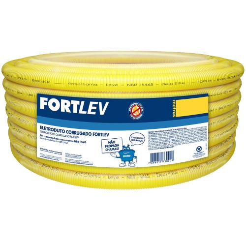 CONDUITE AMARELO - 3/4"X 25mm X 50m - FORTLEV
