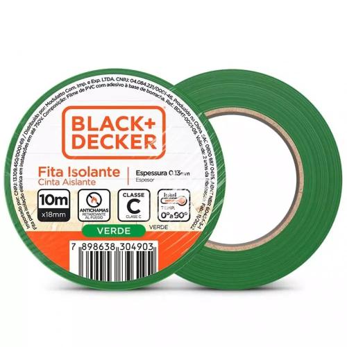FITA ISOLANTE - 10m (18x0,13mm) VERDE - BLACK DECKER