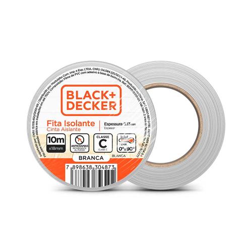 FITA ISOLANTE - 10m (18x0,13mm) BRANCO - BLACK DECKER FITA