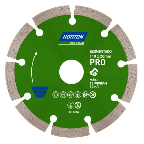 DISCO DIAMANTADO - SECO SEGMENTADO ECO - NORTON