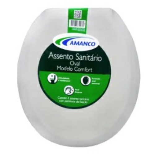 ASSENTO SANITÁRIO ALMOFADADO CONFORT - BRANCO CONFORT 11972 - AMANCO