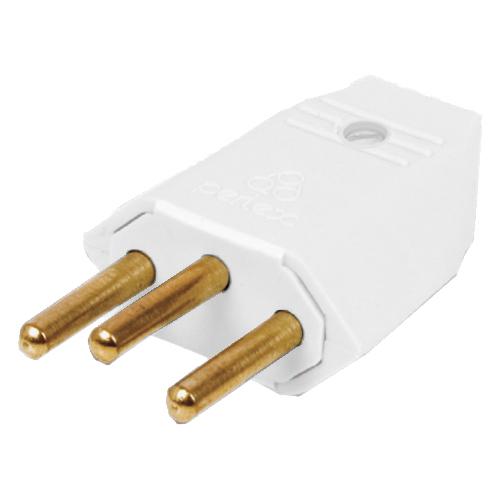PINO MACHO 3P - BRANCO 10A 1043 - PERLEX