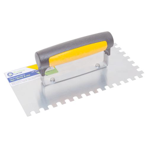 DESEMPENADEIRA AÇO CABO PLÁSTICO 10x24cm - DENTADA - CASTOR