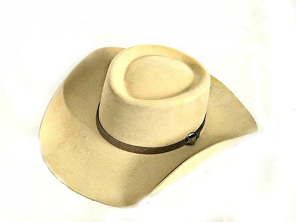 Chapéu country australiano ABA 9cm marfim tamanho  P