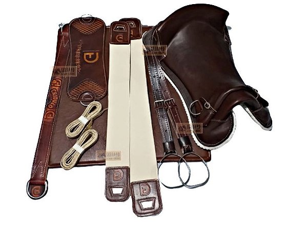 Montaria Sela Freio de Ouro e MANTA GEL KIT 10x PEÇAS