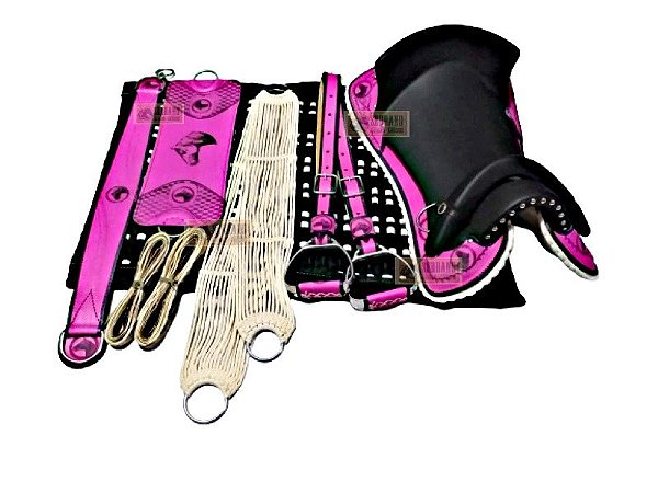 Montaria Sela FREIO DE OURO ROSA KIT TOP 10x PEÇAS