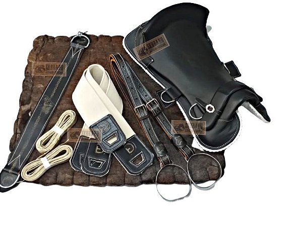 KIT Montaria 10x PEÇAS  Sela FREIO DE OURO com TRAVESSÃO