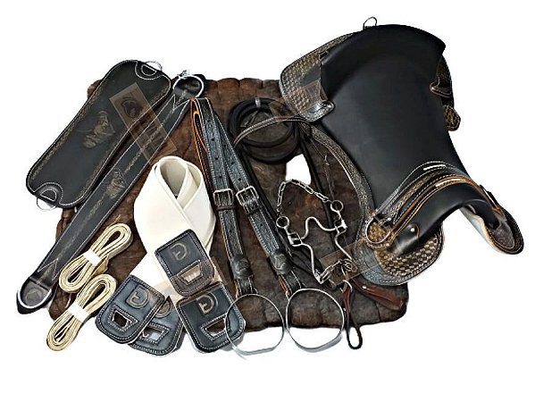 KIT Montaria 13x PEÇAS  Sela FREIO DE OURO