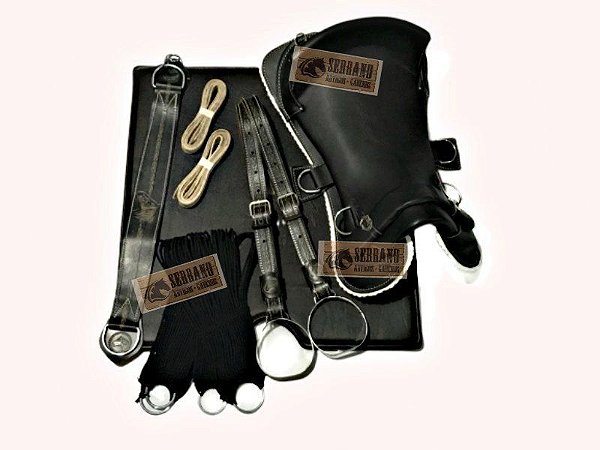 KIT 10x PEÇAS  Montaria Sela freio de ouro Laço Comprido