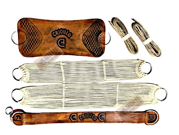 Kit 6x peças TRAVESSÃO CHINCHA BARRIGUEIRAS LATEGOS AMARELO