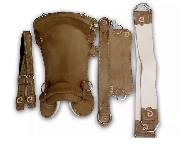 Montaria Completa Sela Freio Ouro Cavalo Crioulo Jm17