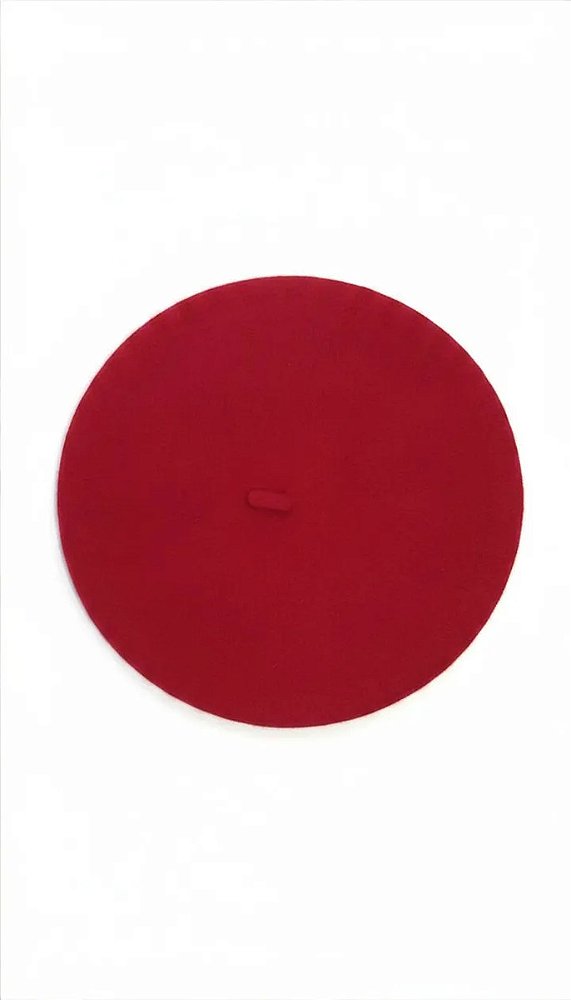 Boina Argentina Vermelha 35cm Cavalo Gaucho Vermelho Un Lisa
