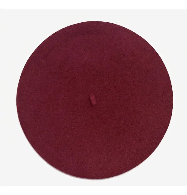 Boina Argentina Bordo 35cm Cavalo Gaucho Bordô Un Lisa