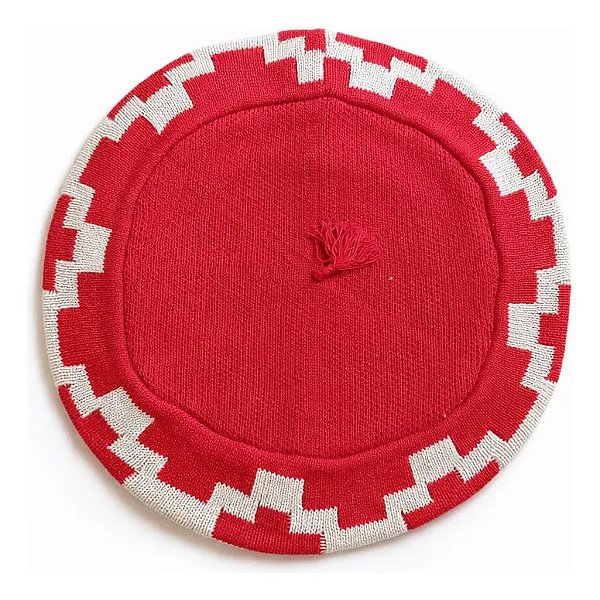 Boina Argentina Pampa 35cm Gaúcha Vermelho Un Geométrico