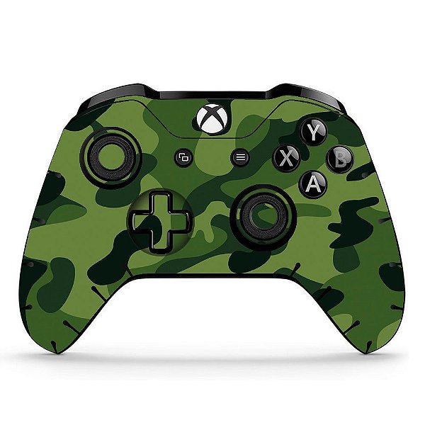 Sticker de Controle Xbox One Camuflado Verde Mod 01