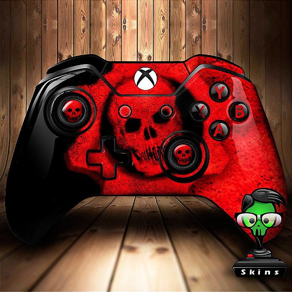 Sticker de Controle Xbox One Gears Of War Red Mod 03