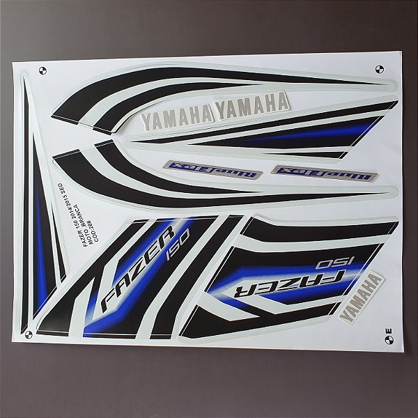 Kit gráfico YAMAHA Fazer 150 2014 2015 Moto Branca