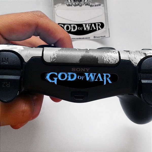 Adesivo Light Bar Controle PS4 God Of War Mod 02