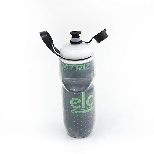 Caramanhola Térmica Triz Elo 600ml Cor:Preto E Verde