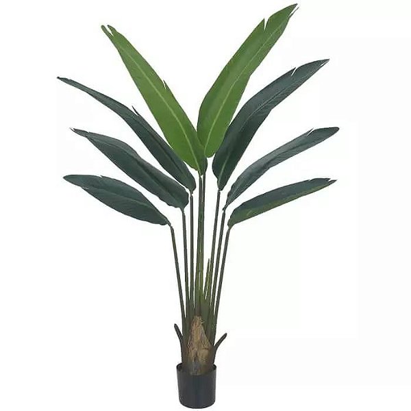 Palmeira Viajante 1,20m c/ pote LINHA ARTIFICIAL PREMIUM (apenas a planta)