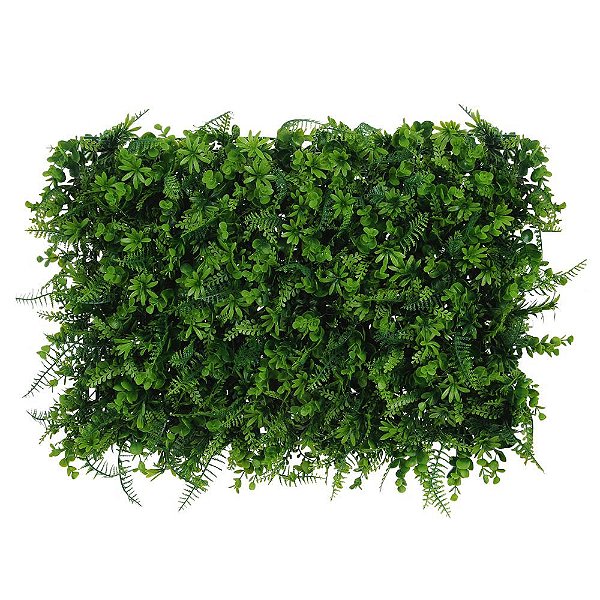 Placa Grama Artificial Mix Verde 60x40cm